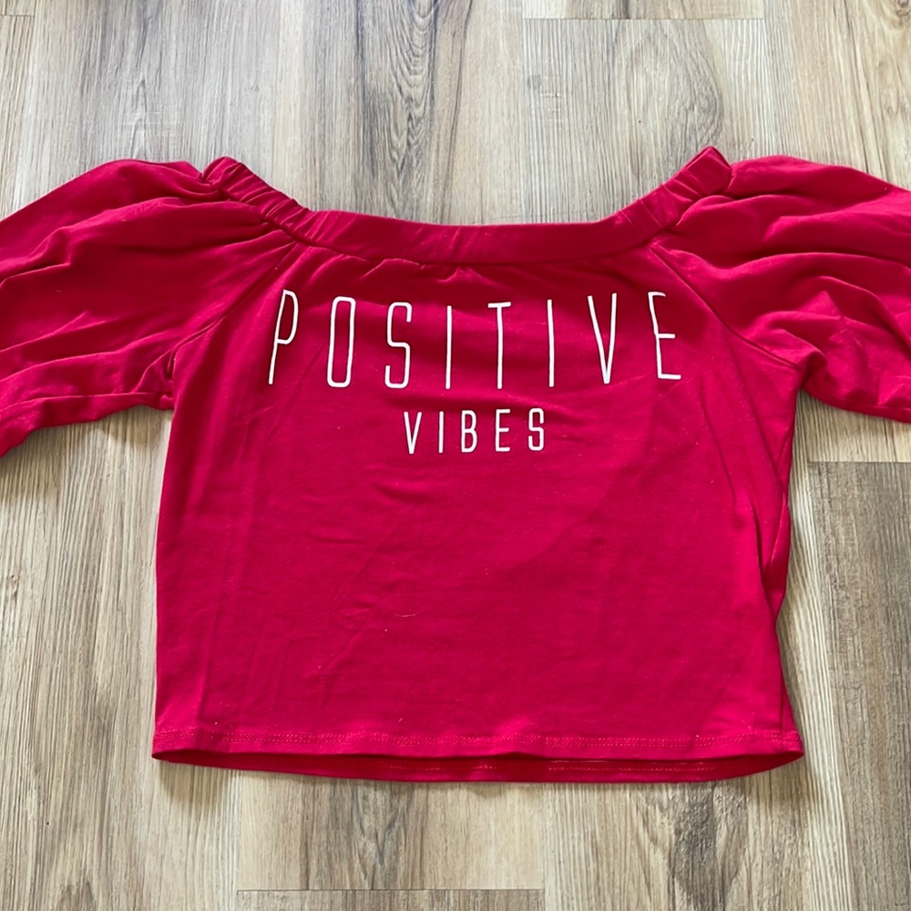 Papaya positive vibes top